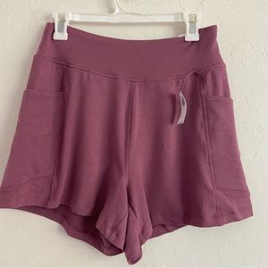 High Rise Pajama Workout Shorts